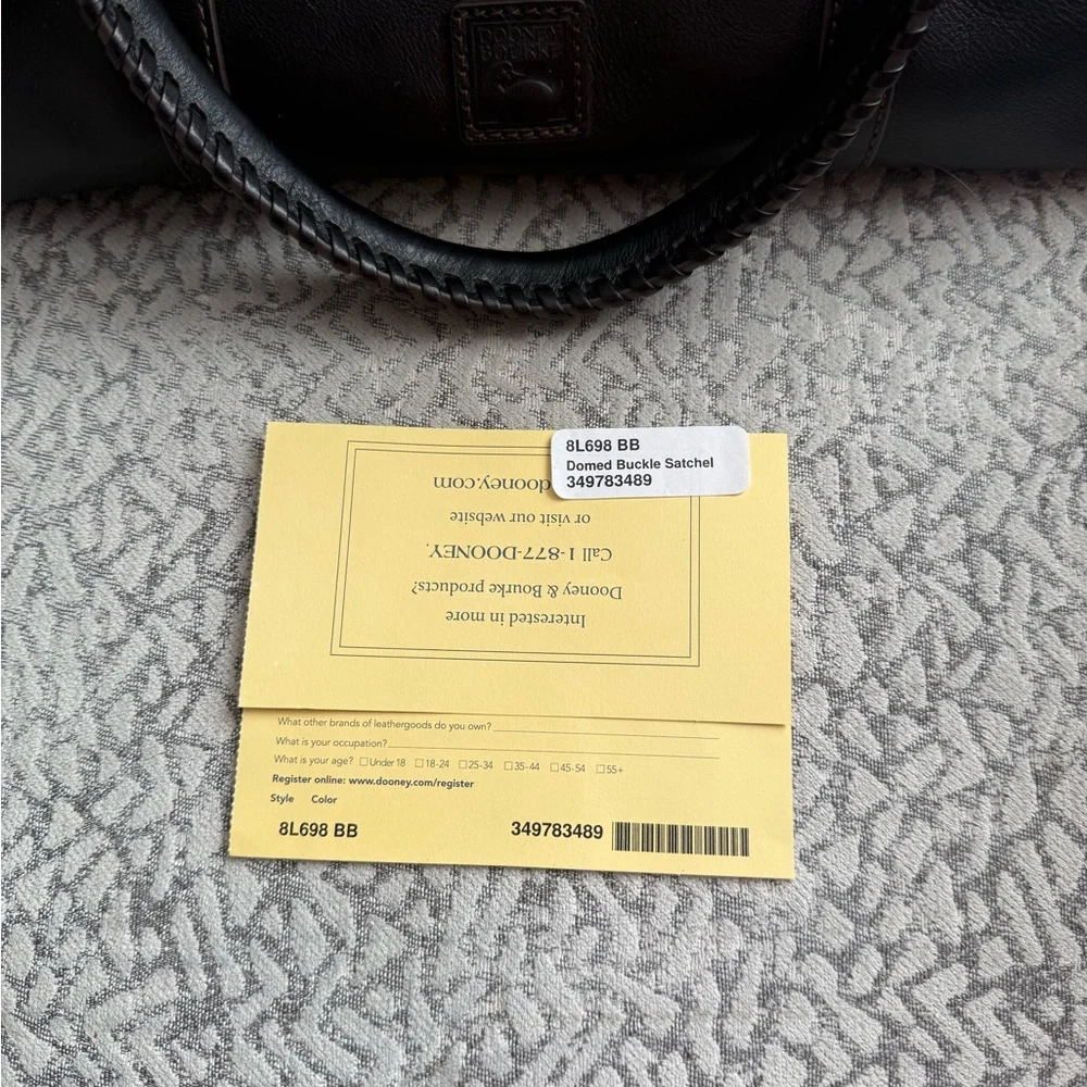 Dooney & better Bourke Forentine Domed Buckle Satchel Black Leather - Picture 6 of 8